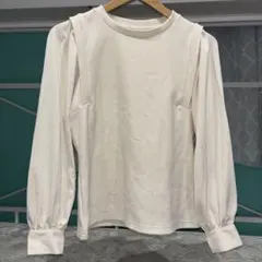 GU 長袖ブラウス ホワイト S 사이즈
