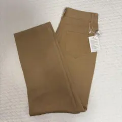 ハイウエスト ストレートデニムパンツ ブラウン M 美脚 脚長効果のサムネイル