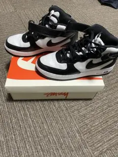 Stussy Nike Air Force 1 Mid ブラック/ホワイト