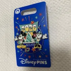 ハワイ　アウラニ・ディズニー・リゾート ミッキーミニー2026 ピンバッジ