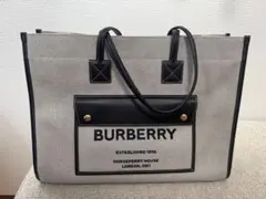 Burberry キャンバス ミディアムフレイヤトートバッグ グレー - メルカリ