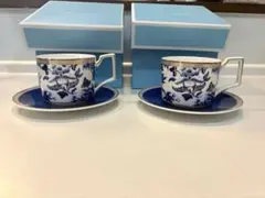 新品未使用　希少ウェッジウッド ハイビスカス　カップ＆ソーサー　2客セット