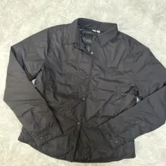 UNIQLO U 中綿シャツジャケット L ブラック 軽量