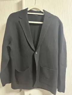 ユニクロ　ニットジャケット　ブラック