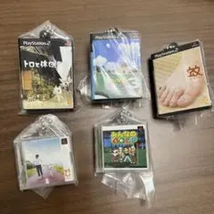 PlayStation ゲームパッケージ ミニチュアチャーム 5個セット