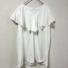 DoCLASSE チュニック　ノースリーブ　白　XL 襟　ゆったり　大きめのサムネイル