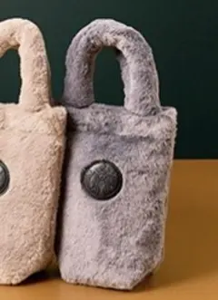 スタバ ホリデー ボトルショルダーバッグファー グレー