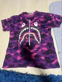 A BATHING APEシャークTシャツ紫色