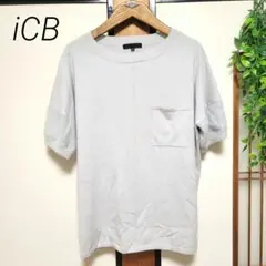 iCB アイシービー 半袖 ニット ファー 薄手 グレー オンワード樫山のサムネイル
