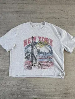 ZARA ニューヨークプリント Tシャツ XL 短丈