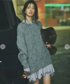 2026年最新】COCO DEAL ケーブルニット×ペプラムシャツミニワンピース