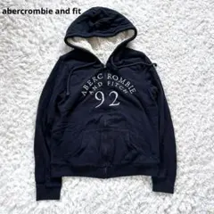 abercrombie and fit ジップパーカー アーチロゴ ネイビー M