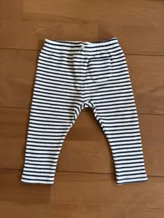 ストライプ柄レギンス　リブ　ZARA ザラ スパッツ 保育園　厚地