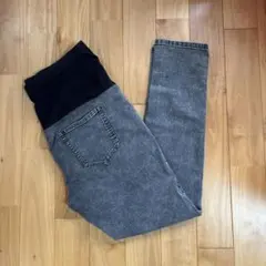 マタニティズボン　デニム風