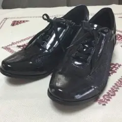 神戸 時見の靴 ブラックカジュアルシューズ 25、5cm (新品、未使用)