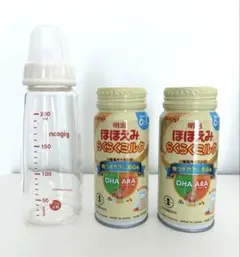 【Pigeon】 スリムタイプ ガラス製哺乳瓶200ml + 液体ミルク2本