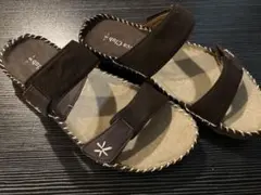 カジュアルミュール　ブラウン フラットサンダル　S