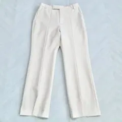 美品★ウィムガゼット フロントスリットパンツ 38 アイボリー 白系