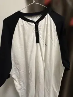 MONO-MART ラグランTシャツ L ホワイト/ブラック