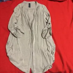 オッズオン　ベージュゴールド　ロングシャツワンピース　コクーンライン