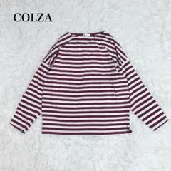 コルザ Ｖネック 長袖Tシャツ カットソー ボーダー カジュアル コットン100