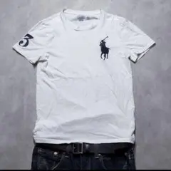 【POLO RALPH LAUREN】ホワイトメンズTシャツ Sサイズのサムネイル