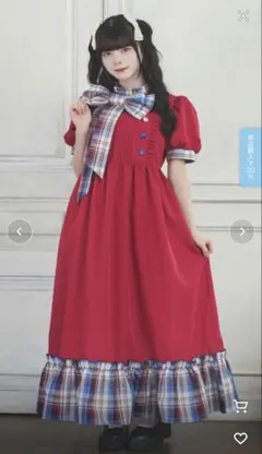 はしごレースワンピース 赤 - メルカリ