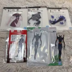 エヴァンゲリオン1番くじ　F賞 E賞　アクリルスタンド　5個セット