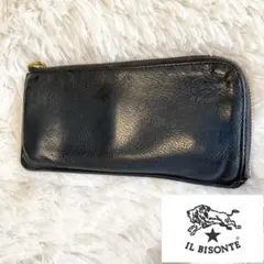【良品】 ILBISONTE L字ファスナー レザー ウォレット