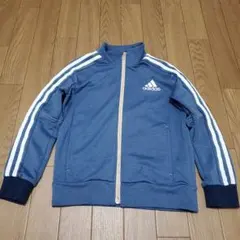 adidas ジャージ 　トラックジャケット　130 デニム　青 3本ライン