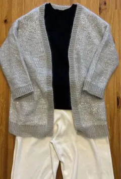 ユナイテッドアローズ　トウキョウ　ニット　 カーディガン　スパンコール