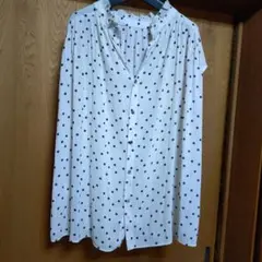 グレディブリリアン購入☆水玉模様 フリル襟 シャツ