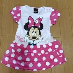 BABYDOLL ミニーマウス ワンピース 90cm ピンク 水玉 used