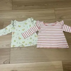 Classic フリル袖 トップス 2枚セット 80