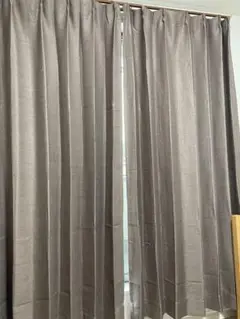 1級遮光形状記憶カーテン100×200cm2枚ベージュナチュラルテイスト