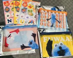 3種セット　スシロー　パペットスンスン　クリアポーチ&シール