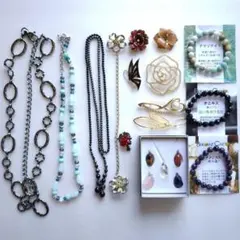 【匿名配送】アクセサリー15点まとめ売り パワーストーン ラリエット他