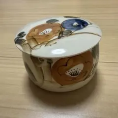 【新品未使用】和風 蓋付き小鉢 花柄 陶器 鉢