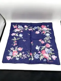 Yves Saint Laurent ハンカチ スカーフ ネイビー