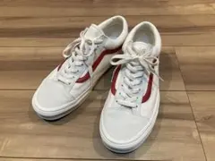 美品　VANS OLDSKOOL アイボリー×レッド　28.5cm