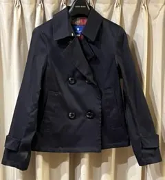 【美品】ブルーレーベル　クレストブリッジ コート 36 ネイビー チェック