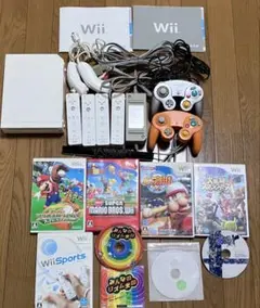 【動作確認済み】任天堂 Wii本体 とゲーム7枚セット