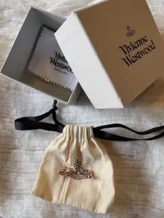 箱付き Vivienne Westwood リボン ピアス ピンクゴールドのサムネイル