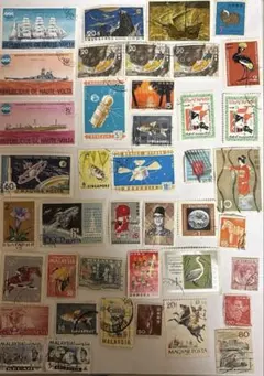 多国籍使用済切手コレクション