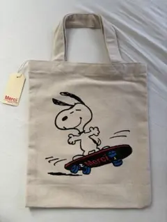 新品美品 Merci スヌーピー トートバッグ Paris限定のサムネイル