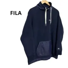 FILA フィラ　フリースジャケット　ハーフジップ　刺繍　Lサイズ