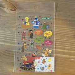 未使用品　セサミストリート キャラクターシール 　レフィルミニ　6穴　平成レトロ