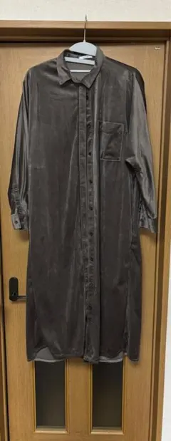 BAYFLOW ベイフロー ロングシャツワンピース グレー 羽織り 春秋