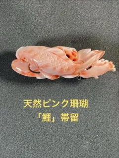 珊瑚/帯留/鯉/サンゴ/さんご/和装小物/冠婚葬祭　Ｏー034
