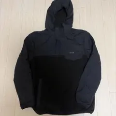 HUF フード付き ブラック フリースジャケット
